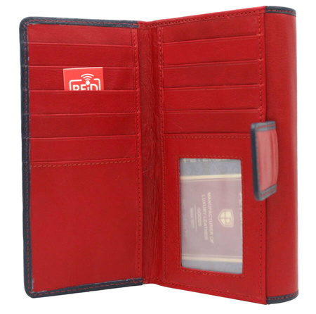 PTN KA-24 Red+Navy Leather Wallet
