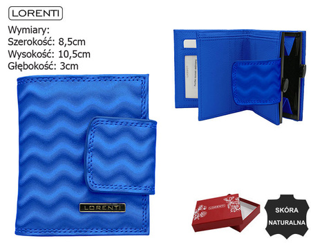 Portfel damski skórzany 42329-WAV Navy