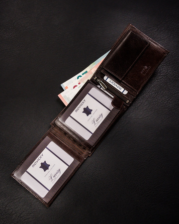 Portfel męski skórzany N992-RPVT-BL BROWN