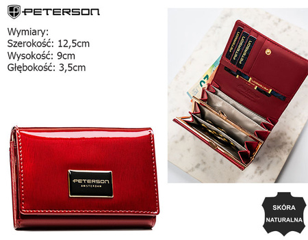 Portfel damski skórzany PTN PH30-1-SH Red