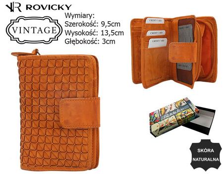 Portfel damski skórzany R-N109-ZPT Orange