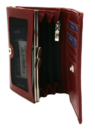 Portfe damski skórzany RV-24892-BCA Red