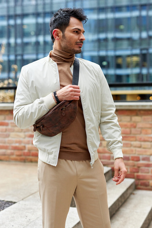 Nerka męska skórzana PETERSON PTN 2507-H Brown