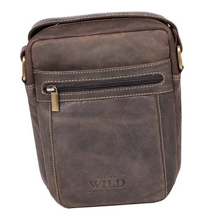 Leather bag 250587-MH BROWN