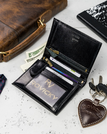 Portfel męski skórzany N575-RVT Black