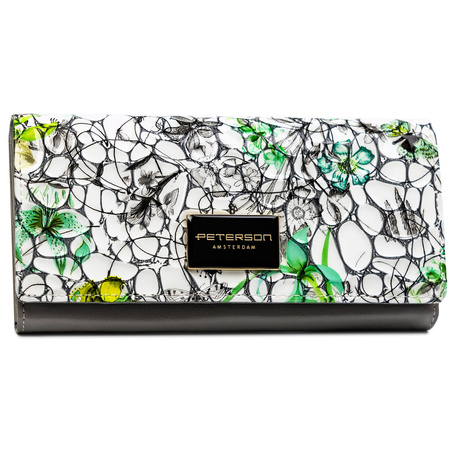 Portfel damski skóra+PU PH22-LFL Green