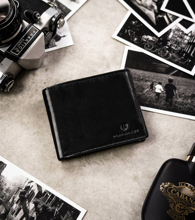 Gift set: leather wallet and key ring PETERSON PTN SET-M-1549-GVT