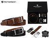 Gift Set: Reversible Men's Leather Belt + 2 Buckles PTN KL-B001 Peterson