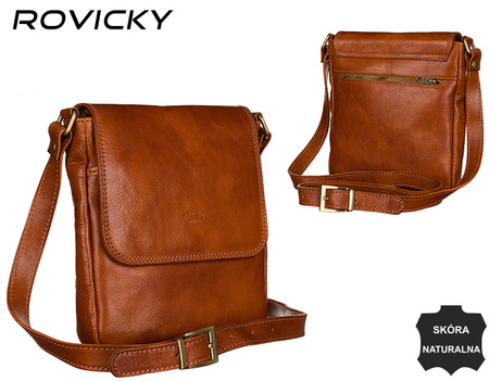 Listonoszka męska skórzana ROVICKY TWR-93 CAMEL