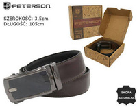 PU+leather 35 mm belt PTN AB35-105-02-PUL BROWN