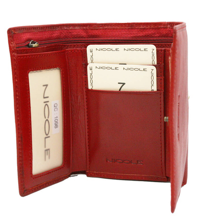 Women's leather wallet F17501 RED