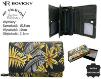 Women's leather wallet R-N0493-ART