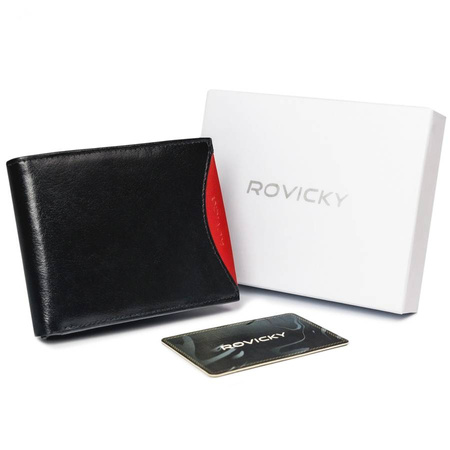ROVICKY 1567-03-BOR RFID leather wallet