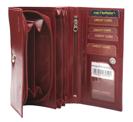 Portfel damski skórzany PTN RD-07-NGV Burguny