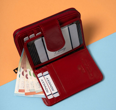 Portfel damski skórzany 76115-GBL Red