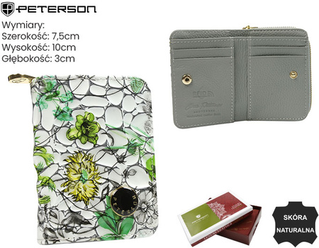 Portfel damski skóra+PU PTN PH33-LFL Green