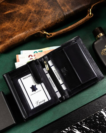 ROVICKY 22316-VT-RVT Black RFID leather wallet