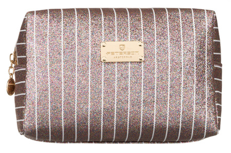 A glittering single-compartment travel vanity bag PTN KOS-L02-B L.Pink Peterson