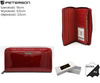 Portfel damski skóra+PU RPN-25-LAK Red