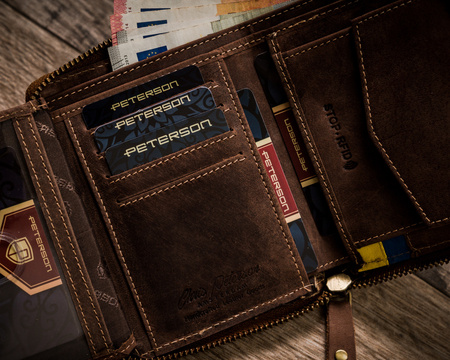 Peterson PTN 340-P-UP UA men's leather wallet
