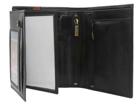 Men's leather wallet PTN N575-VTP-BL-RED