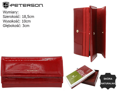Leather wallet RFID PETERSON PTN 421028-SH