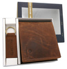 Leather wallet & keychain gift set PETERSON PTN SET-M-N992-CHM