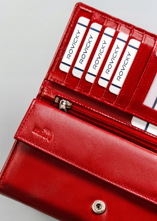 Leather Horizontal Women's Wallet with Clasp - 4U CAVALDI R-RD-12-GCL RFID STOP