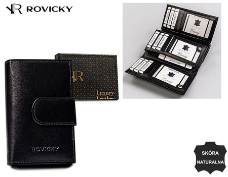 Portfel damski skórzany R-RD-40-GCL Black