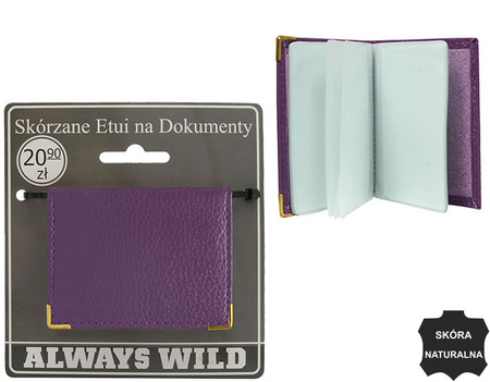 Skórzane etui na dokumetny 302-BL Lavenda