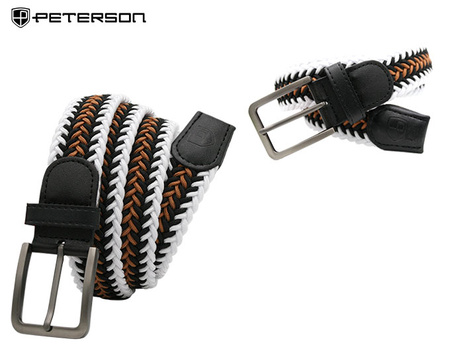 Pasek parciany z elementami skórzanymi PTN PAR-S-115 WBC-BL