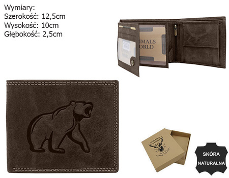 Portfel skórzany N992-CHM Bear Brown