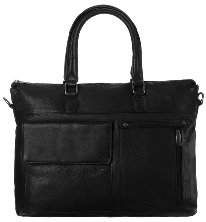 NO LOGO leather laptop bag LAP-15601-NDM-NL