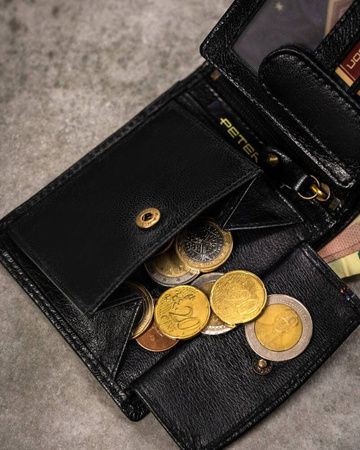 Zestaw prezentowy: portfel skórzany i brelok PETERSON PTN SET-M-1549-GVT