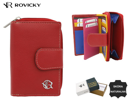 Portfel damski skórzany RD-41-NDM Multi Red