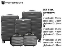 PTN 5806-SET Black Suitcase Set