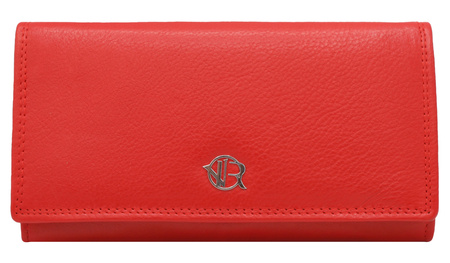 Portfel damski skórzany na blistrze R-D1521-NCD-BL Red