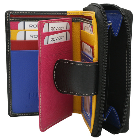 Portfel damski skórzany RD-41-NDM Multi Black