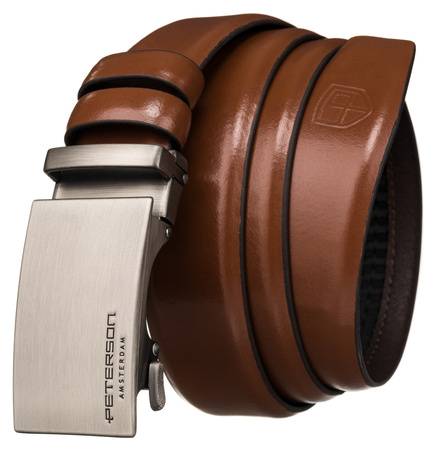 Pasek automat skórzany PTN A005 Brown