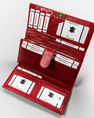 Portfel skórzany RFID ROVICKY R-42102-SG