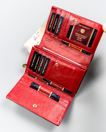 Portfel damski skórzany PTN 76112-SBR Red