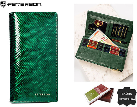 Portfel damski skórzany PTN 421431-DSL Green