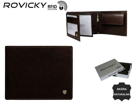 Men's leather wallet N992-RVT-3159 D.Brown