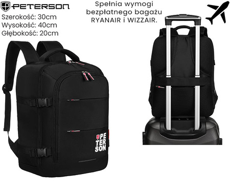 Plecak podróżny PTN PLG-01-D Black+Red