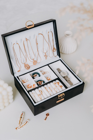 Szkatułka na biżuterię PTN SZK-04A Black