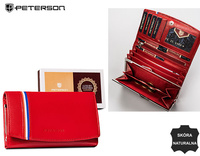 Peterson portfel skórzany PTN RD-31-GCL-A RED