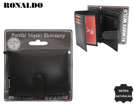 Portfel męski skórzany RM-03L-BDF-BL Black