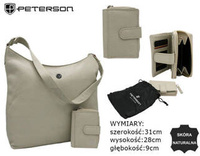 PETERSON leather bag+wallet PTN 6104-DS