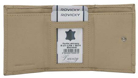 Portfel damski skórzany R-21-LFN Beige