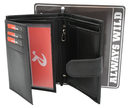 Portfel męski skórzany RM-03L-BDF-BL Black